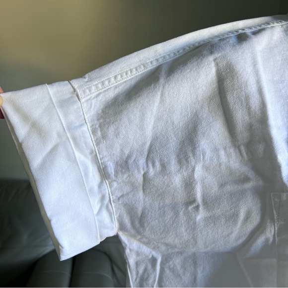 NEW Madewell Sz S White Cotton Courier Shirt Short Sleeve Button Up Boxy Natural - Picture 5 of 17